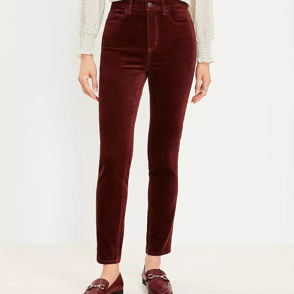 Burgundy Skinny Jeans